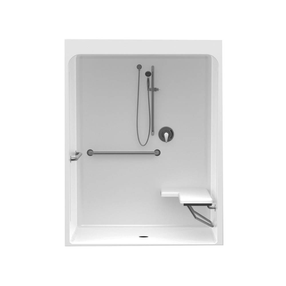 Aquatic Alcove Shower Enclosures item AC003579-X2LBSL-WH
