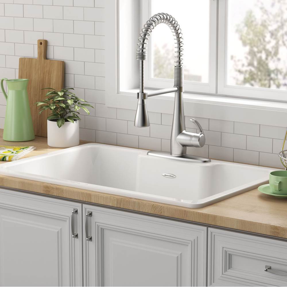 American Standard Drop In Double Bowl Sink Kitchen Sinks item 77SB33223.308