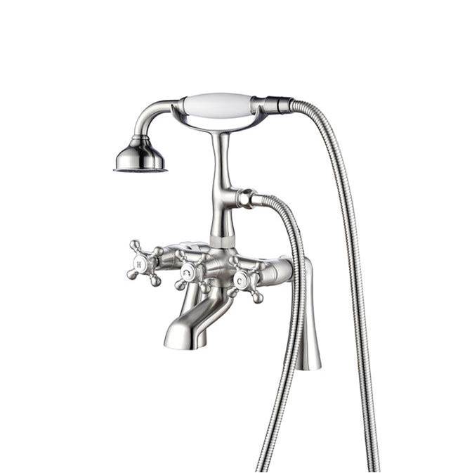 Barclay Deck Mount Roman Tub Faucets With Hand Showers item 4608-MC-BN