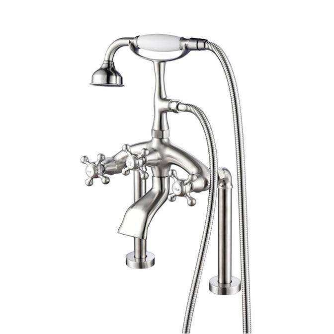 Barclay Deck Mount Roman Tub Faucets With Hand Showers item 4613-MC-BN