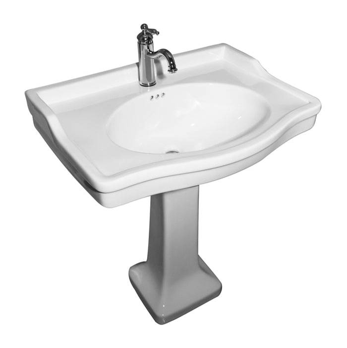 Barclay Pedestal Only Pedestal Bathroom Sinks item 3-9121WH