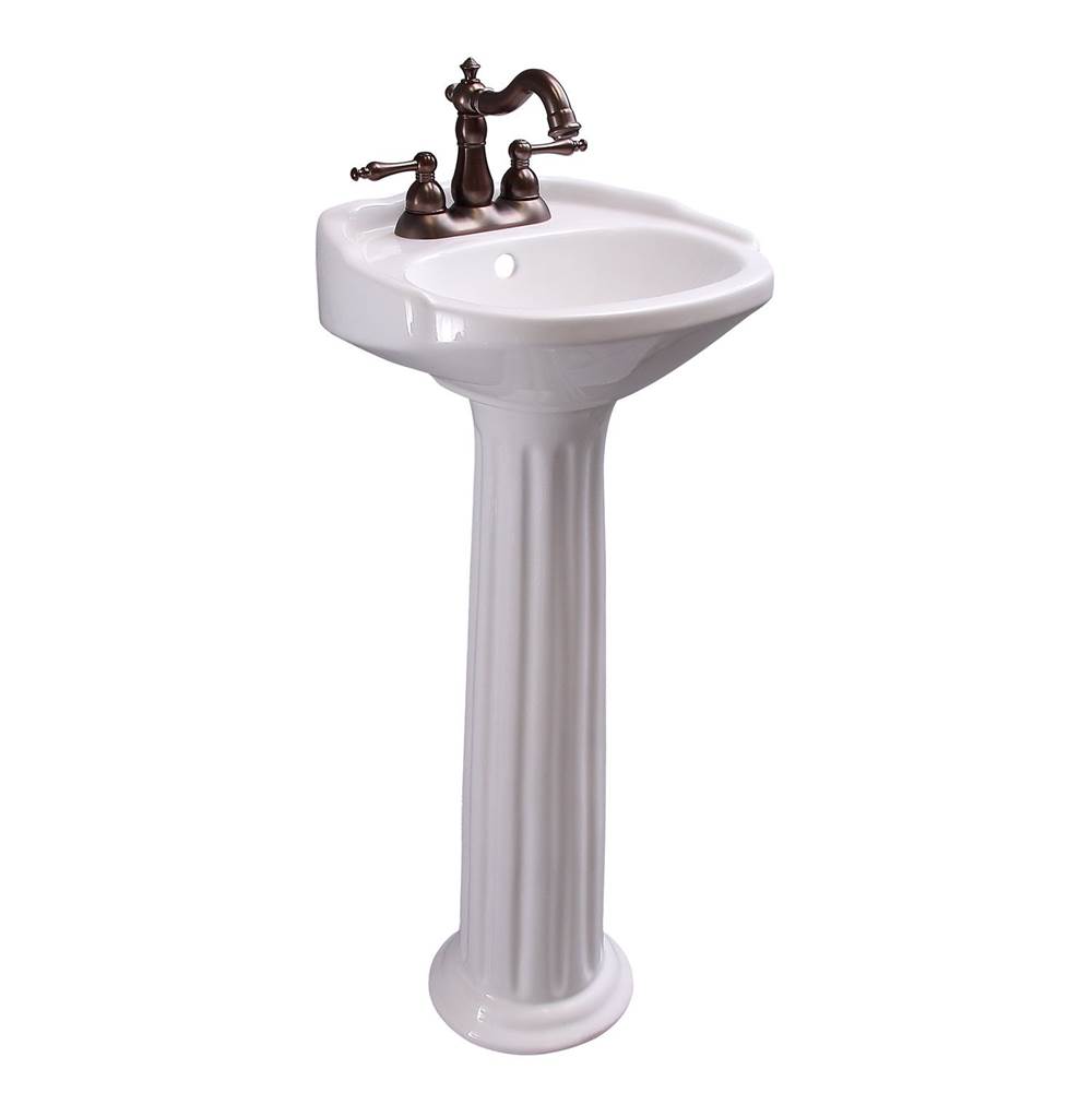 Barclay Pedestal Only Pedestal Bathroom Sinks item B/3-3064WH