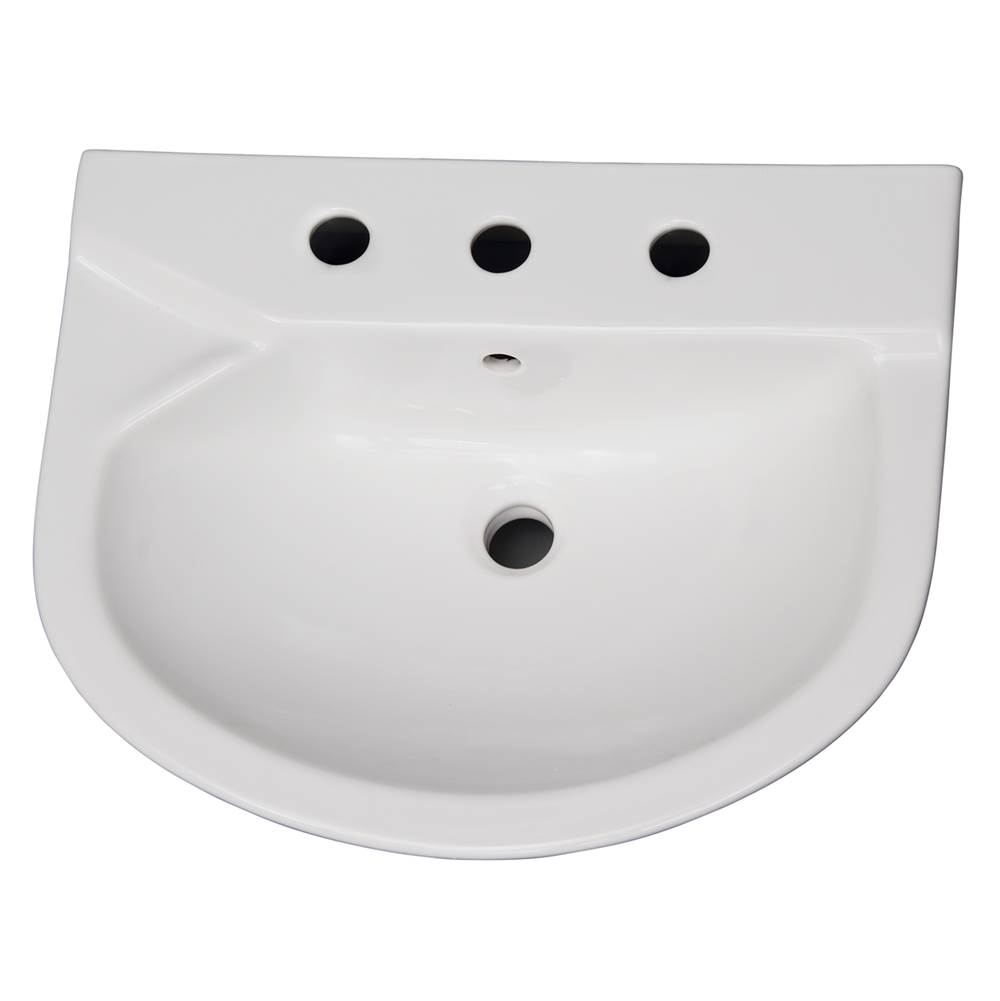 Barclay Vessel Only Pedestal Bathroom Sinks item B/3-428WH