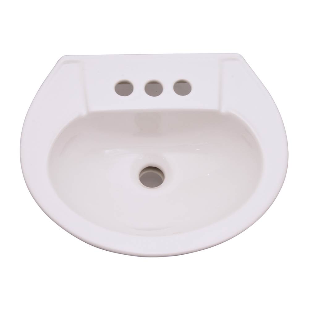 Barclay Vessel Only Pedestal Bathroom Sinks item B/3-201WH