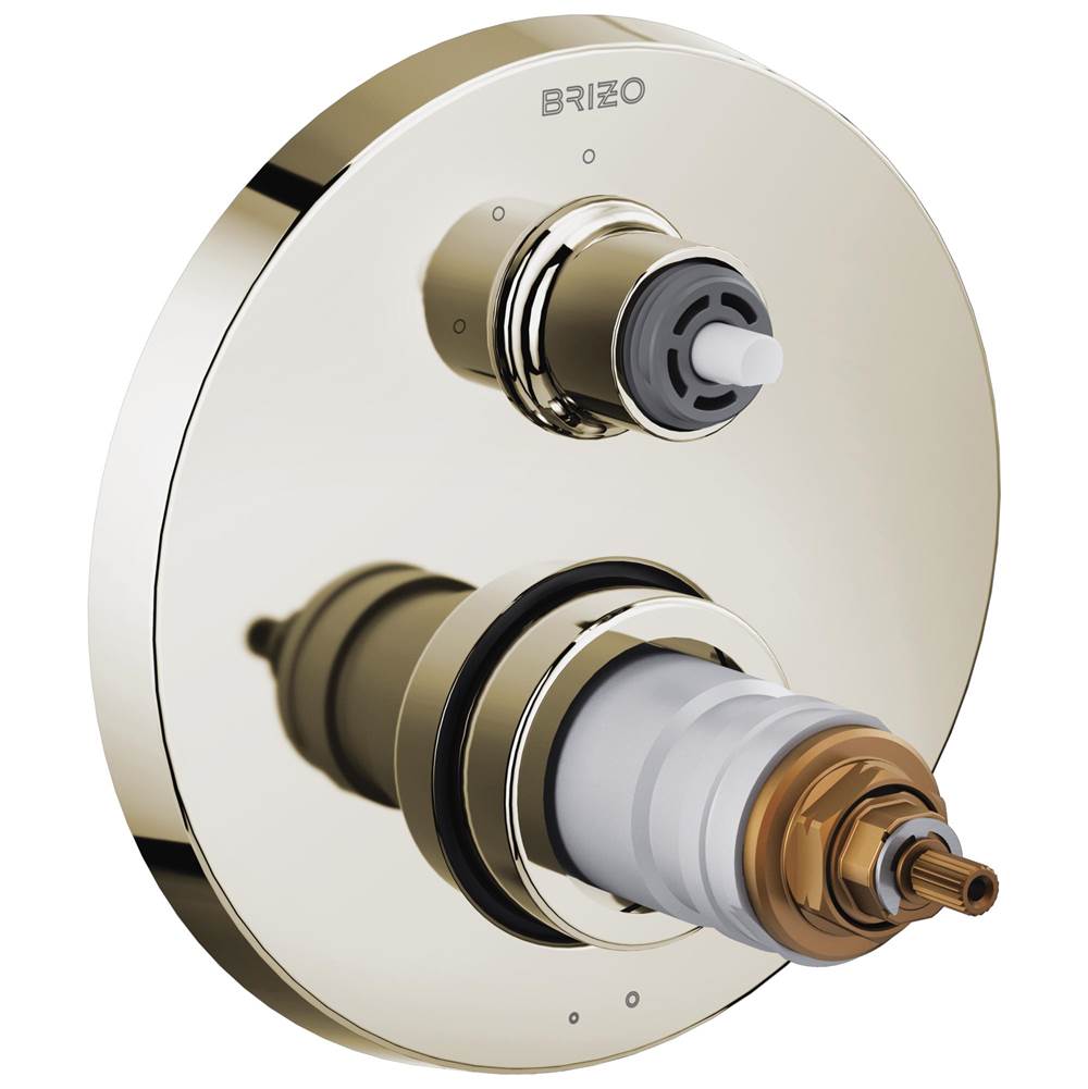 Brizo Thermostatic Valve Trims With Integrated Diverter Shower Faucet Trims item T75535-PNLHP