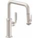 California Faucets - K30-103SQ-KL-MWHT - Pull Down Kitchen Faucets