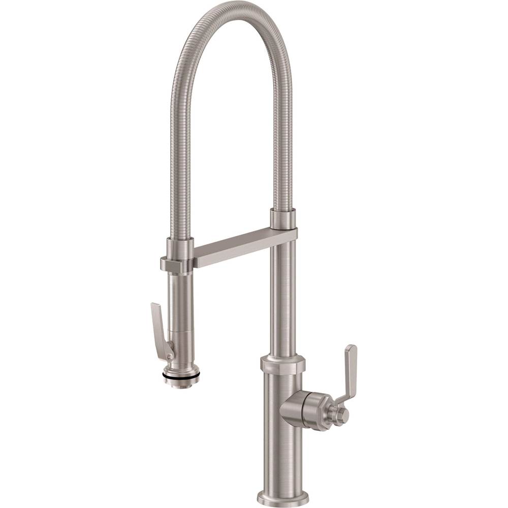 California Faucets Single Hole Kitchen Faucets item K30-150SQ-SL-BLK