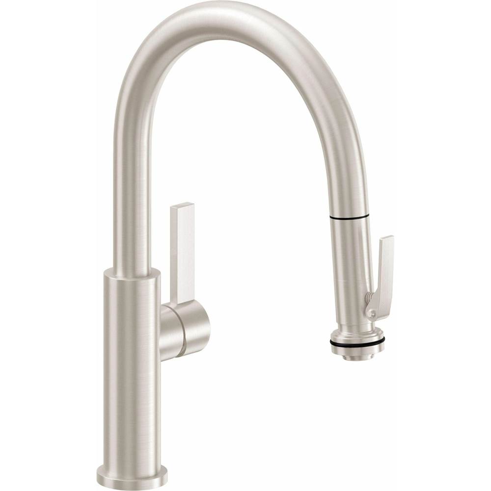 California Faucets Pull Down Faucet Kitchen Faucets item K51-102SQ-BFB-WHT