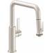 California Faucets - K51-103SQ-BST-MWHT - Pull Down Kitchen Faucets