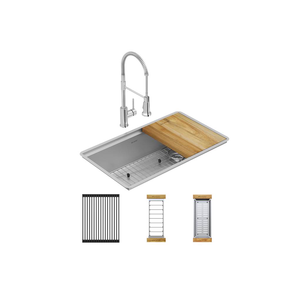 Elkay Undermount Kitchen Sink And Faucet Combos item ECTRU30169RTFCW