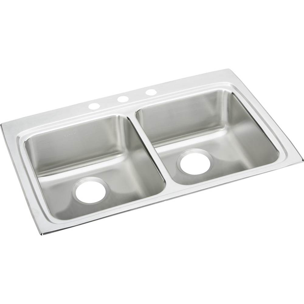 Elkay Drop In Double Bowl Sink Kitchen Sinks item LRAD3322554