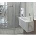 M T I Baths - VSWM2412-WH-GL-LH - Wall Mount Bathroom Sinks
