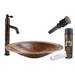 Premier Copper Products - BSP1_PVOVAL20 - Bathroom Sink and Faucet Combos