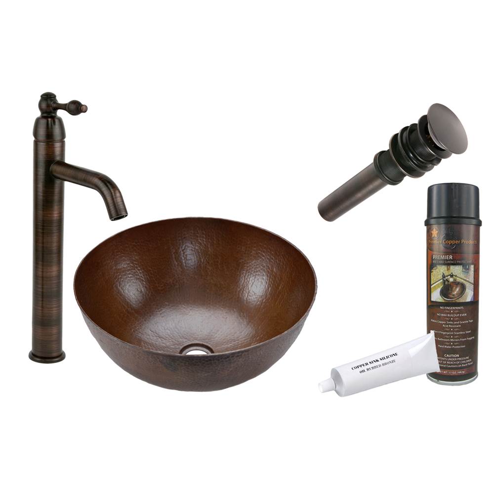 Premier Copper Products  Bathroom Sink And Faucet Combos item BSP1_VR13BDB