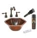 Premier Copper Products - BSP2_LH15.5DB - Bathroom Sink and Faucet Combos